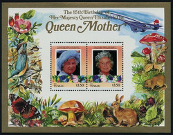 Tuvalu Nui Mushroom Champignon Concorde Queen Mother Ecureuil Souvenir Sheet MNH - Hongos