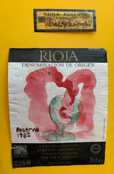 19397 - Rioja 1985 Bodega Almenar Artiste Alfonso Hüppi !!! Papier Mince - Kunst