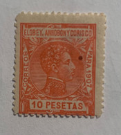 1907- ALFONSO XIII. EDIFIL 50 * NUEVO CON FIJASELLO - Elobey, Annobon & Corisco