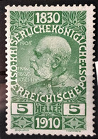 AUSTRIA 1910 - MLH - ANK 164 - 5h - Unused Stamps