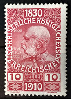 AUSTRIA 1910 - MLH - ANK 166 - 10h - Ongebruikt