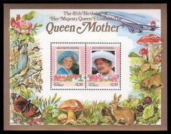 Tuvalu Vaitupu Mushroom Champignon Concorde Queen Mother Ecureuil Souvenir Sheet MNH - Hongos