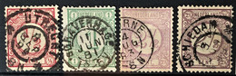 NETHERLANDS 1876/94 - Canceled - Sc# 34, 35, 37, 37b - Oblitérés