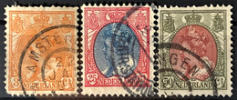 NETHERLANDS 1898-1924 - Canceled - Sc# 61, 77, 80 - Used Stamps