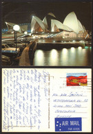 Australia Sydney Opera House Floodlit Nice Stamp #28569 - Sydney