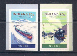 NORWAY 2021 Centenary Dovre Railway Line - Train - Trains / Set Of 2 Self-adhesive Stamps (MNH) As Scan - Treni