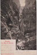Carte En Relief  Relifkarte  Thusis (Suisse)  Via Mala II Brucke      1903 Dos Précurseur   RARE - Thusis