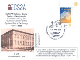 (NN 1) (Australia) 150th Anniversary Of Sydney Stock Exchange (5th May 1971 - 5th May 2021) ROTARY Stamp - Covers & Documents