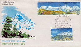 Mt. Annapurna Mountain Series FDC 1996 Nepal - Mountains