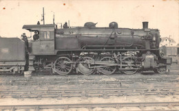 ¤¤  -  Carte-Photo D'une Locomotive Du " P.O. " N° 7066 En Gare  -  Cheminots      -  ¤¤ - Materiaal
