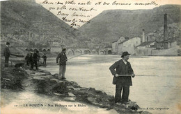 Le Pouzin * Nos Pêcheurs Sur Le Rhône * Pêche à Ligne * Usine Cheminée - Le Pouzin