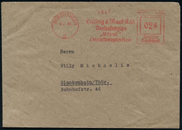 NORDHAUSEN/ 2/ Euling & Mack K.G./ Drehofengips../ Leichtbauplatten 1946 (9.7.) Aptierter AFS Francotyp "Reichadler" (Re - Autres & Non Classés