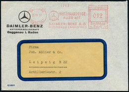 GAGGENAU/ (MURGTAL)/ DIESEL/ NUTZFAHRZEUGE/ ALLES ART/ DAIMLER-BENZ AG 1937 (Juni) AFS = MB-Logo , Motivgl. Firmen-Bf.!  - Camions