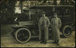 FREIBURG/ (BREISGAU) 1 1914 (19.11.) 1K-Brücke Auf S/w.-Foto-Ak.: Militär-PKW Mit Besatzung (mit Taktischer Flagge) Feld - Voitures