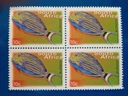 South Africa 2000 - One Block Of 4 Marine Life Sealife Fish Animal Fauna RSA Definitive Stamps MNH SACC 1289 SG 1206 - Neufs