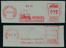DÜSSELDORF-HOLTHAUSEN/ ATA..#bzw.# HENKEL 1945/46 2 Verschiedene Aptierte AFS Francotyp "Reichsadler" = Entfernt! = Notm - Chimie