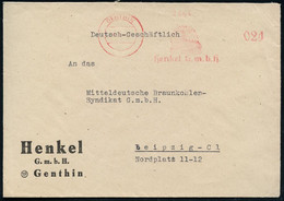 GENTHIN/ Henkel GmbH 1946 (4.6.) Total Aptierter AFS Francotyp (= NS-Wertrahmen Kompl. Entfernt) = Notmaßnahme! (Firmenl - Chimie