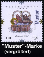 B.R.D. 1999 (Nov.) Weihnachten, Kompl. Satz , Je Mit Amtl. Handstempel  "M U S T E R" , Postfr.  + Amtl. Ankündigungsbla - Kerstmis