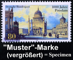 B.R.D. 1993 (17.6.) 80 Pf. "1000 Jahre Potsdam" Mit Amtl. Handstempel  "M U S T E R" = Aquarell D. Nicolai-Kirche (von F - Altri & Non Classificati