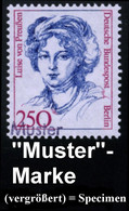 BERLIN 1989 (Juli) 250 Pf. "Königin Luise V. Preußen" Mit Amtlichem Handstempel  "M U S T E R" , Postfr. + Faksimil. Ank - Napoléon