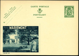 BELGIEN 1935 35 C. Grün Reklame-P. (Publibel) Wappenlöwe, Grün: Visitez MARIEMONT Son Chateau.. (Schloß, Gedenkstein = A - Napoléon
