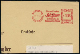 MÜNCHEN 26/ HDB/ Lies Auch Du Den/ S A-Mann/ Dein Kamerad Im/ Kleinkrieg Des Alltags 1937 (25.11.) Seltener AFS-Typ Klar - Autres & Non Classés