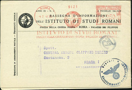 ITALIEN 1941 (4.2.) AFS Francotyp: ROMA/INSTIVTO DI STVDI ROMANI, 250 C. (Adler Vor Kreuz) Motivgl. Zeitschrift , Div. A - Altri & Non Classificati