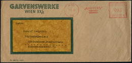 WIEN/ 130/ "GARVENS" 1938 (7.5.) österrer. AFS 018 Groschen Weiterverwendet Nach Dem "Anschluß" , Firmen-Reklame-Bf.: GA - Autres & Non Classés