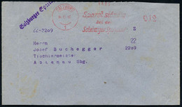 ÖSTERREICH 1946 (4.12.) Total Aptierter, Ehem. "Ostmark"-AFS Francotyp = Wertrahmen Kompl. Entfernt: SALZBURG/1/Sparet S - Autres & Non Classés