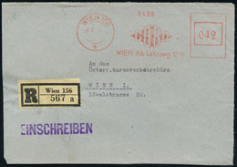 ÖSTERREICH 1947 (8.7.) Aptierter, Ehem. "Ostmark"-AFS "Reichsadler" (= Entfernt + Inschrift "Deutsches Reich"): WIEN !%& - Autres & Non Classés