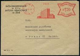 BÖHMEN & MÄHREN 1944 (9.11.) AFS Francotyp: ZLIN 2/ZLIN 2 Ohne Text Im Werbeklischee = Krankenhaus Der Schuhfabrik Bata  - Altri & Non Classificati