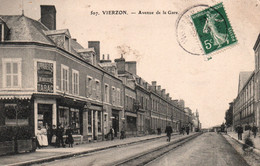 Vierzon (Cher) Avenue De La Gare, Tabac - Edition Th. G. - Carte Animée N° 507 - Vierzon