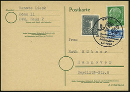 BONN 11/ Bundeskanzler/ Dr.Konrad Adenauer/ Achtzig Jahre 1956 (5.1.) SSt Vom Postamt 11 (2 Rosen) Klar Gest.Bedarfs-Kt. - Otros & Sin Clasificación