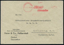 HALBERSTADT 1/ Heine's/ Würstchen 1946 (2.5.) Total Aptierter AFS Francotyp = Wertrahmen Kompl. Entfernt = Notmaßnahme!  - Andere & Zonder Classificatie