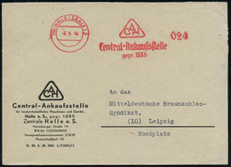 (19) HALLE (SAALE) 2/ CAH/ Central-Ankaufstelle/ Gegr.1889 1946 (6.5.) Total Aptierter AFS Francotyp = Wertrahmen Kompl. - Andere & Zonder Classificatie