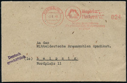 MAGDEBURG 3/ Magdeburger/ Molkerei.. 1946 (3.6.) Total Aptierter AFS Francotyp = Wertrahmen Kompl. Entfernt = Notmaßnahm - Andere & Zonder Classificatie