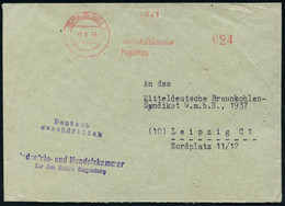 (19) MAGDEBURG 1/ Wirtschaftskamme/ Magdeburg 1946 (3.6.) Total Aptierter AFS Francotyp = Wertrahmen Kompl. Entfernt = N - Andere & Zonder Classificatie