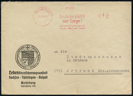 MERSEBURG/ Vorsorge Schützt/ Vor Sorge!/ Lebersversicherungsanstalt/ Sachsen-Thüringen-Anhalt 1945 (24.10.) Total Aptier - Andere & Zonder Classificatie