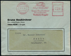 THALHEIM/ (ERZGEB)/ Neuka/ ..Bruno Neukirchner/ Strumpffabriken.. 1946 (17.4.) Seltener, Aptierter AFS Francotyp "Hakenk - Andere & Zonder Classificatie