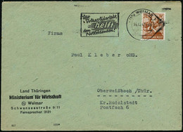 (15) WEIMAR 1/ C/ Übt/ Volkssolidarität/ Helft/ Den/ Notleidenden! 1947 (16.12.) MWSt Auf Dienst-Bf.: Land Thüringen, Mi - Andere & Zonder Classificatie