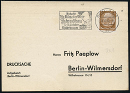 BERLIN C 2/ Dv/ Besucht/ Die Küche Der Welt/ ..7.-18.Okt. 1936 (14.10.) MWSt = Brandenbg. Tor (u. Koch Mit Mütze, Korrig - Monumenti