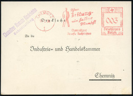 CHEMNITZ/ 1/ Ohne/ Zeitung/ Ein Halber/ Mensch!/ Chemnitzer/ Neueste Nachrichten 1938 (18.2.) AFS ("halbe" Figur) Teils  - Zonder Classificatie