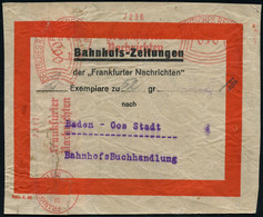 FRANKFURT (MAIN)/ 1/ Frankfurter/ Nachrichten 1930 (22.6.) AFS 000 + 010 Pf. = 2 Abdrucke Auf Vorbindezettel "Bahnhofs-Z - Zonder Classificatie