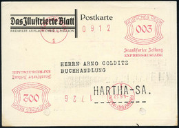 FRANKFURT (MAIN)/ 1/ Frankfurter Zeitung.. 1927/30 2 Verschiedene AFS (1x 2 Abrducke) 003 + 002 Pf. Auf 2 Firmen-Karten  - Zonder Classificatie