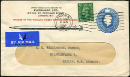 GROSSBRITANNIEN 1950 (6.1.) PU 2 1/2 P. George VI. Oval, Blau: EVERSHARP LTD., LONDON W.I./..MAKERS OF THE WORLD'S FINES - Non Classificati