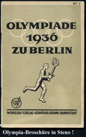 Berlin 1936 (Jan.) Illustrierte Broschüre "OLYMPIADE 1936 ZU BERLIN", Winklers Verlag Gebr. Grimmm 48 Seiten (Darmstadt) - Zonder Classificatie