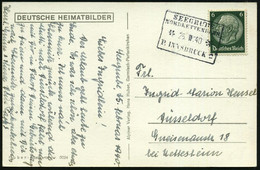 SEEGRUBE/ NORDKETTENBAHN/ **/ P.INNSBRUCK 2 1940 (25.2.) Weiterverwendeter, österr. Ra.4 = PSt.II Auf 6 Pf. Hin-denburg  - Trains