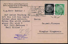 BERLIN SW 11/ Aq/ Mütter!/ VERWAHRT/ DIE/ ZÜNDHÖLZER! 1943 (16.8.) Seltener MWSt = 3 Zündhölzer (vor Kinderkopf) Auf Bed - Bombero