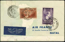 FRANKREICH 1937 (Okt.) Weltrundflug Expo Paris 1937 (Air France): Paris - Brasilien - New York - Hong Kong - Paris (AS U - Altri (Aria)