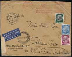 WUPPERTAL-ELBERFELD/ ..Gummilitzen,Schuhriemen/ Hosenträger,Hutborden/ Arthur Huppertsberg 1940 (8.4.) AFS 055 Pf. + Zus - Otros (Aire)